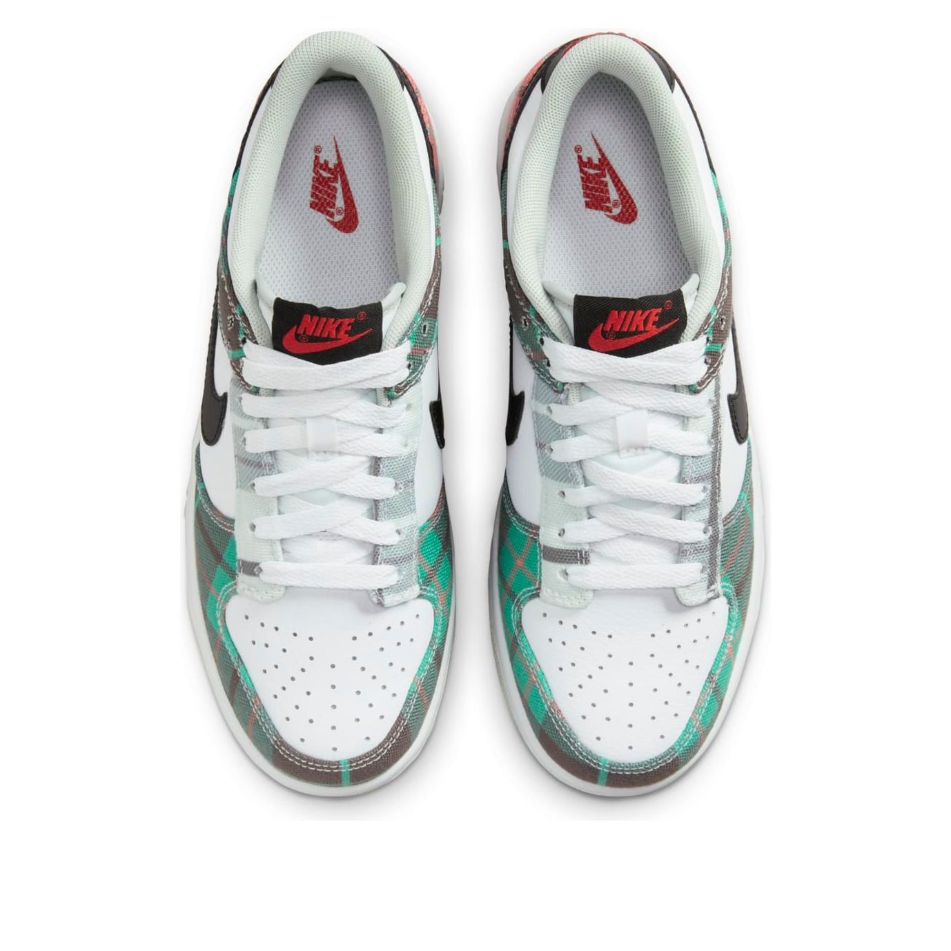 (GS) Nike Dunk Low Plaid 'White Red Green' DV8919-100