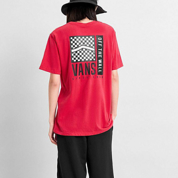 (WMNS) Vans Athleisure Casual Sports Printing Red VN0A4BRFBLK