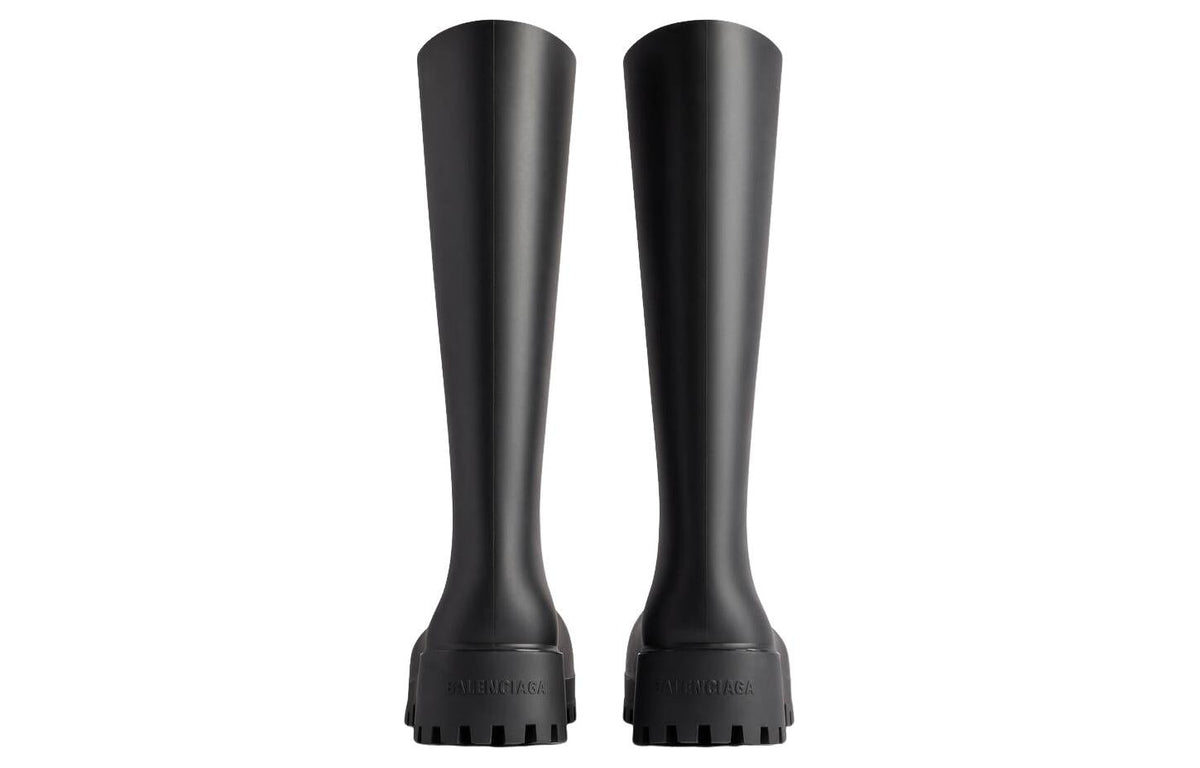 (WMNS) Balenciaga Bulldozer Rainboots 'Black Rubber' 775969W1SA11000