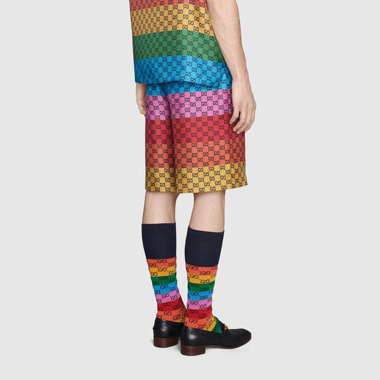 Gucci GG Wide-leg Mid-length Striped Swim Shorts 'Multicolor' 654859-ZAG1L-4206
