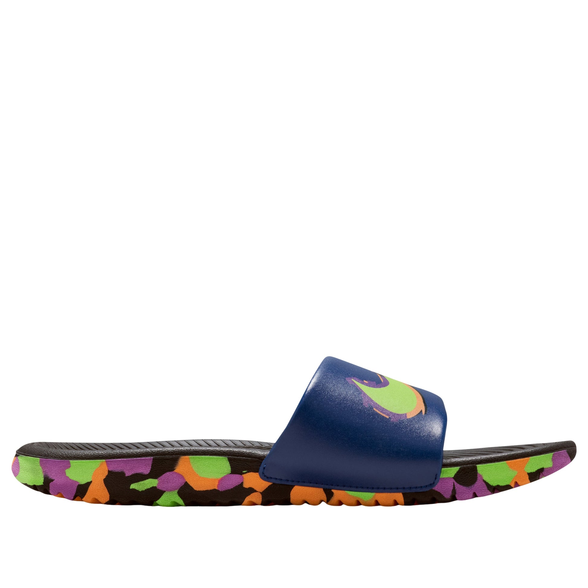 (GS) Nike Kawa Slide SE 'Black Blue Void Green Strike' IM5714-001