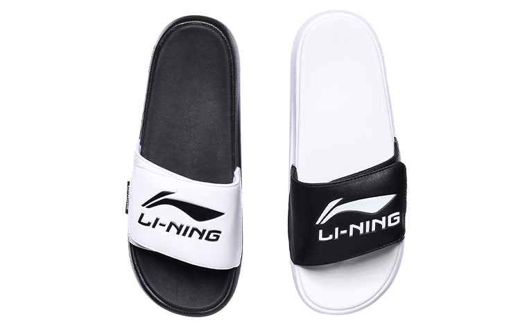 Li-Ning Li Slipper 'White Black' AGAR009-3