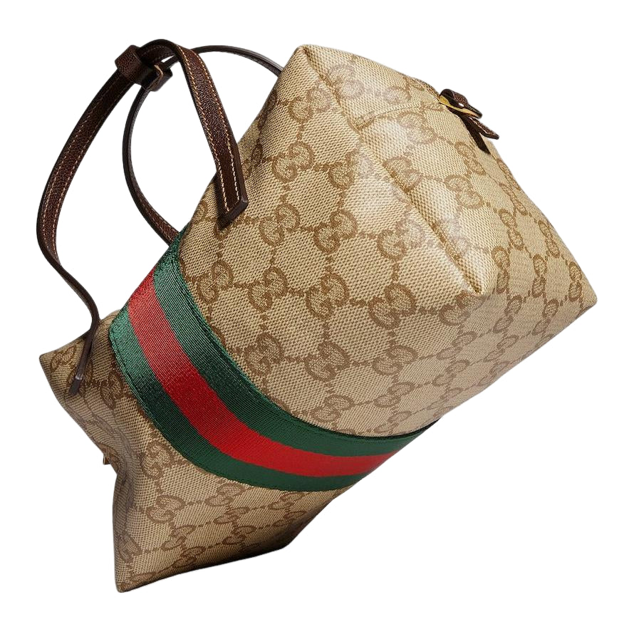 (WMNS) Gucci Mini Boston Bag with Web 'Sand Dark Brown’ 876057-FAF8R-8547
