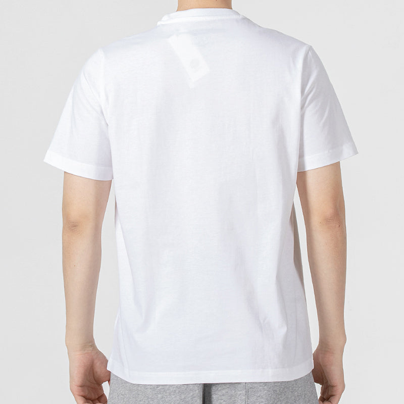Men's adidas neo Athleisure Casual Sports Breathable Logo Solid Color Round Neck Short Sleeve White T-Shirt HD7069