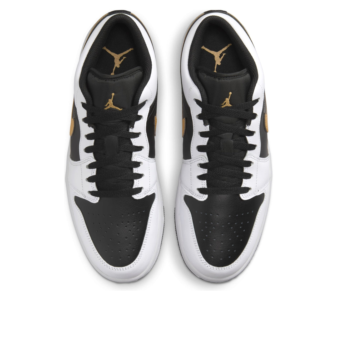 Air Jordan 1 Low 'White Black Metallic Gold Swoosh' 553558-172