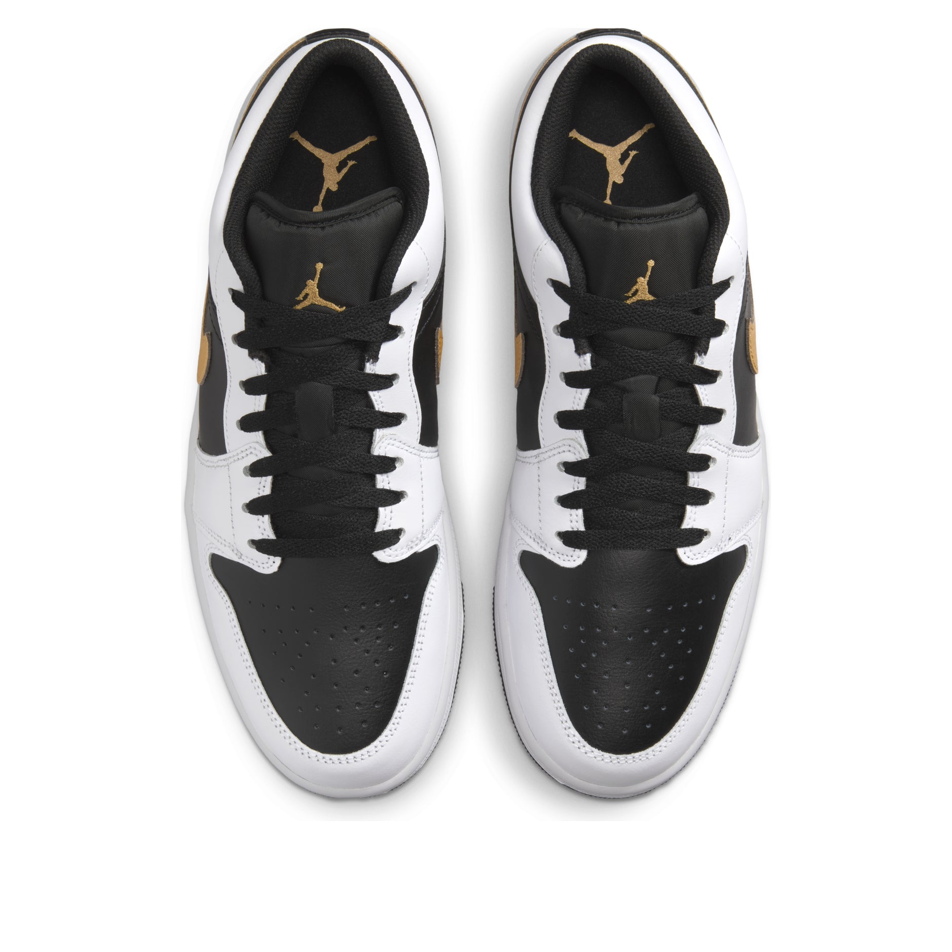 Air Jordan 1 Low 'White Black Metallic Gold Swoosh' 553558-172