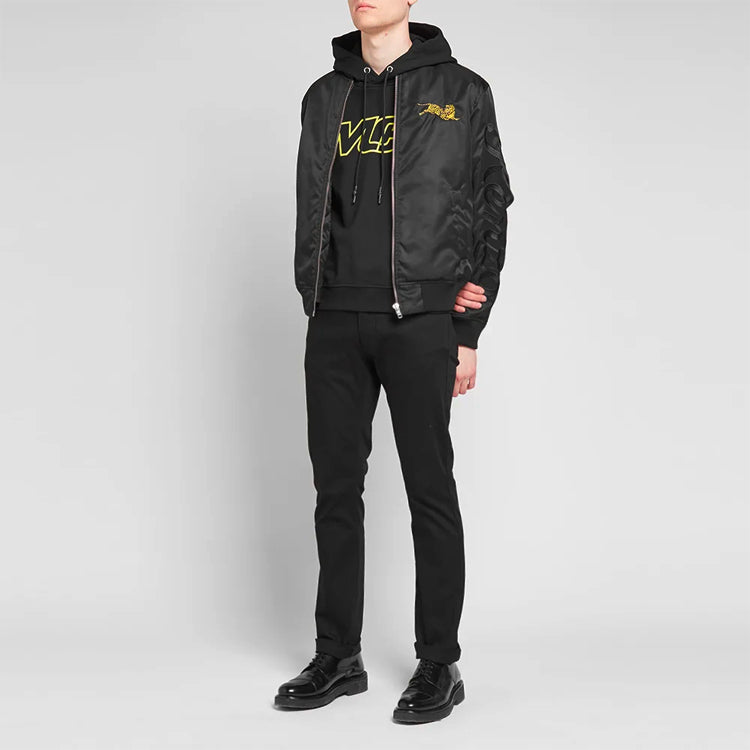 Alexander McQueen Alphabet Pattern Hoodie 'Black Green' 430578-RNT61-1000