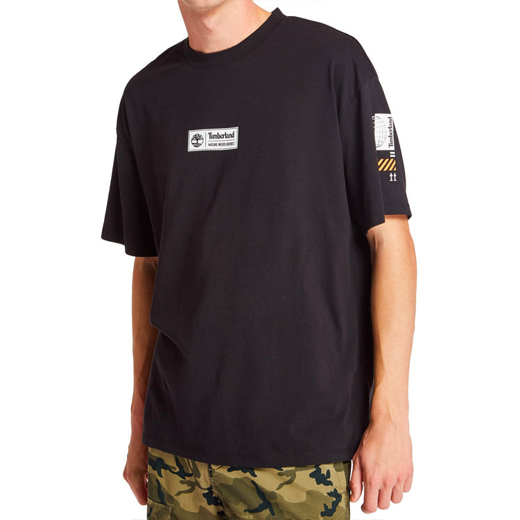 Men's Timberland SS20 Earth Series Printing Short Sleeve Black A2B51001