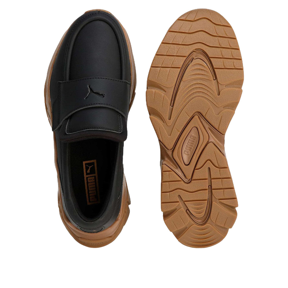 (WMNS) PUMA Loafers 'Black Gum' 397730-03