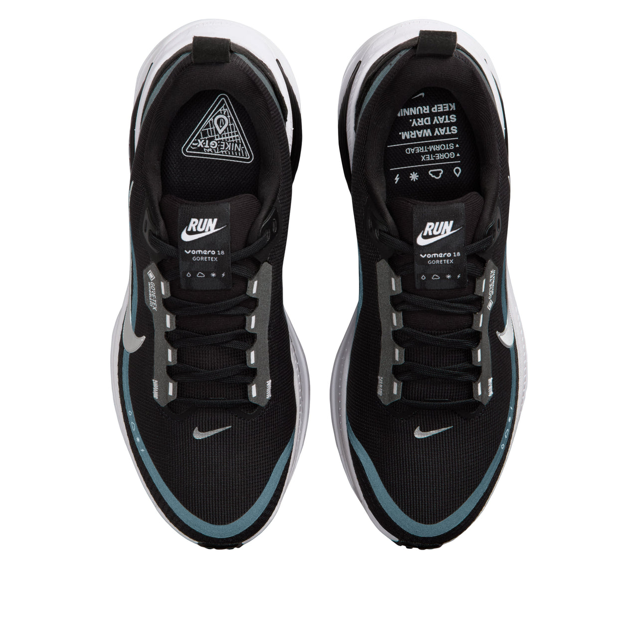 (WMNS) Nike ZoomX Vomero 18 Gore-Tex 'Black White Metallic Silver' HQ7002-002
