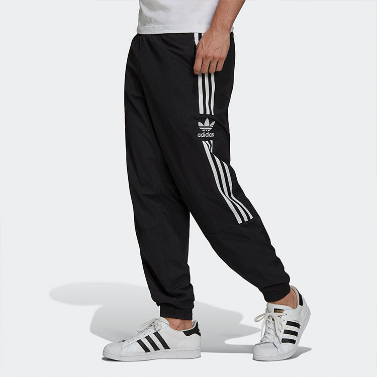 Men's adidas Logo Printing Bundle Feet Loose Sports Pants/Trousers/Joggers Black H41387