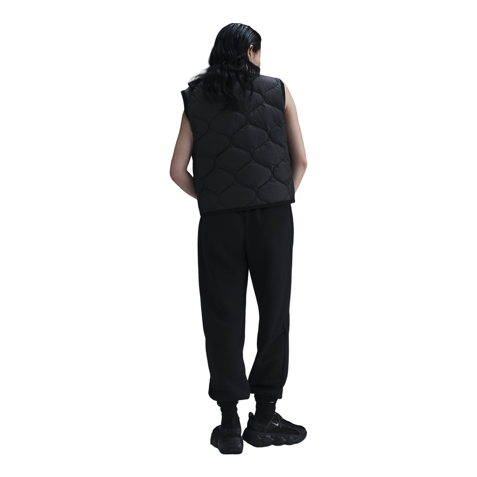 (WMNS) Nike Sportswear Phoenix Fleece High Waisted Oversized Sweatpants Asia Sizing 'Black' FZ5997-010