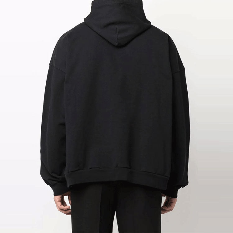 Balenciaga Cities Paris Hoodie Wide Fit 'Black White' 674986TLVL81070