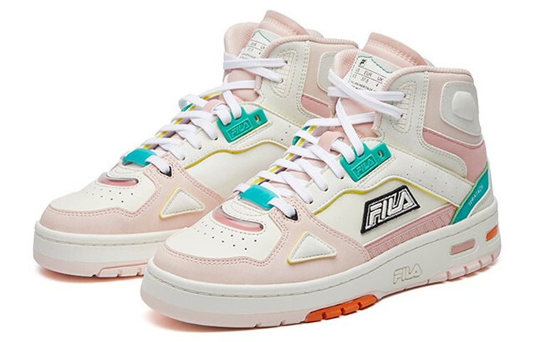 (WMNS) FILA FUSION Heritage Retro Basketball Shoes 'White Pink' T12W111204FBS