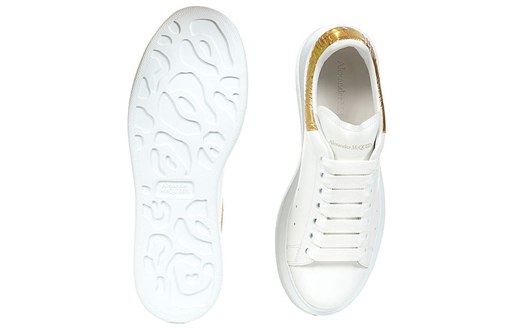 (WMNS) Alexander McQueen Oversized Sneakers 'White Gold' 676702WIAFH9075