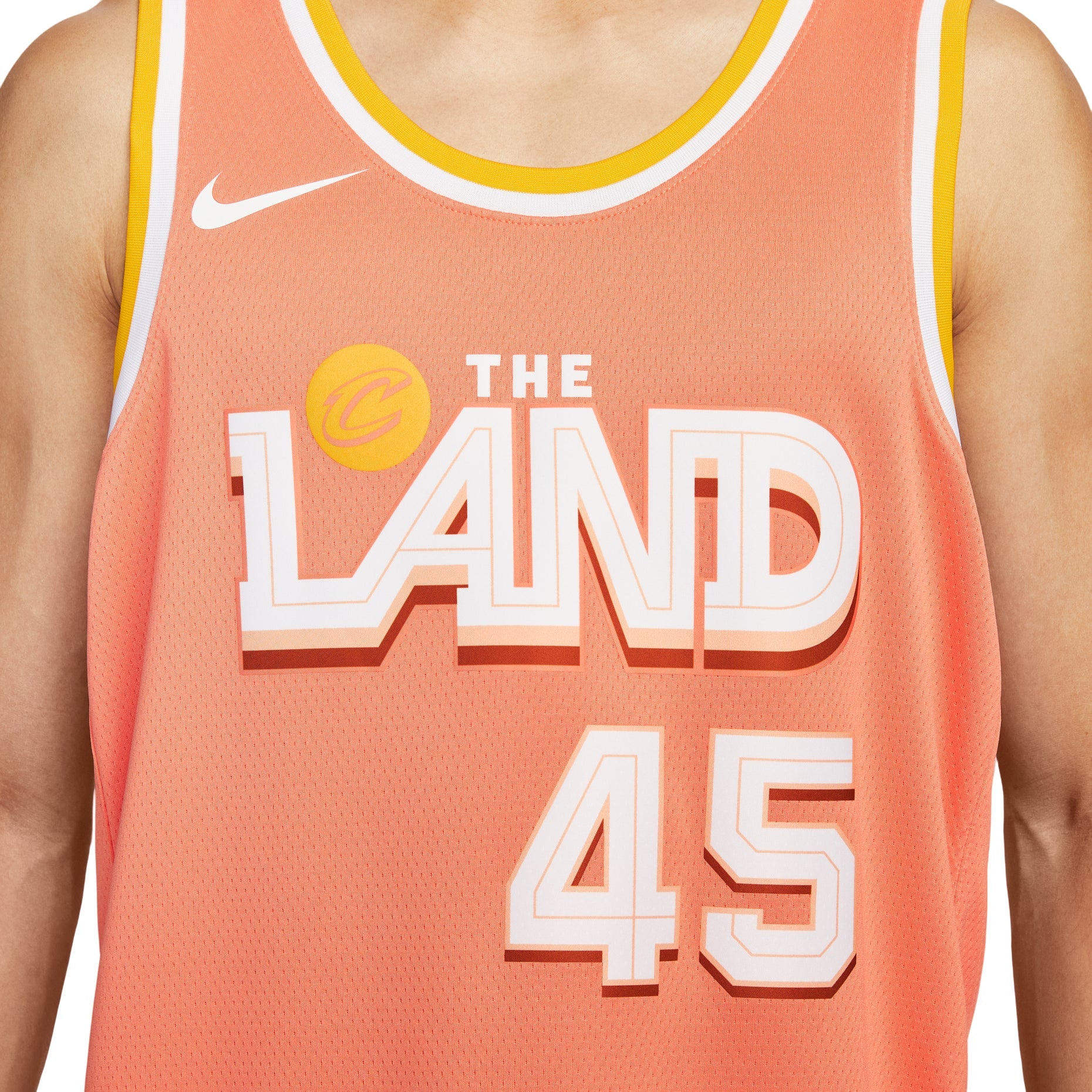 Nike NBA Donovan Mitchell Cleveland Cavaliers City Edition Swingman Jersey 'Orange Frost' HM5977-836