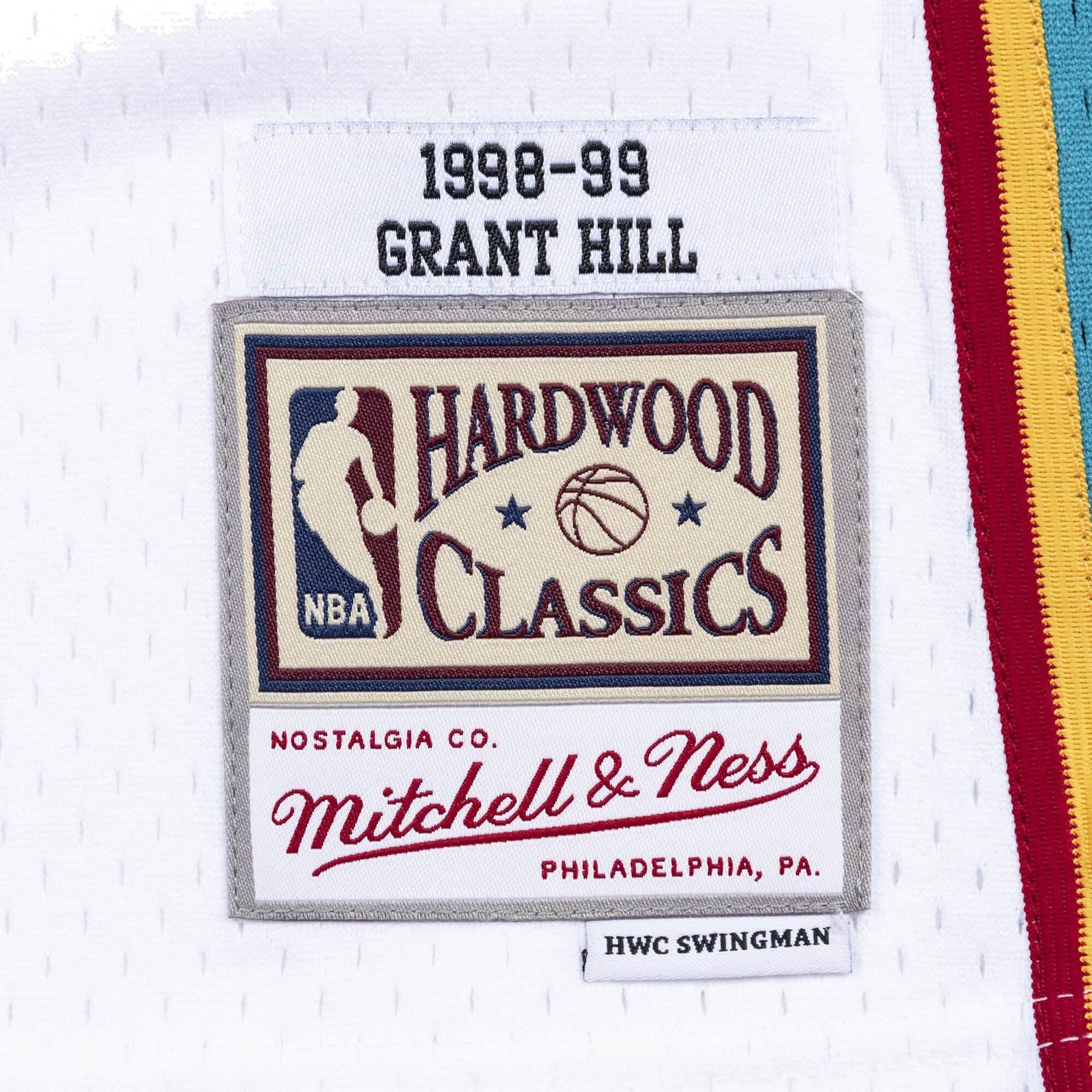 Mitchell & Ness x NBA Detroit Pistons 1998-99 Swingman Jersey 'Grant Hill 33' SMJYCP19211-DPIWHIT98GHI