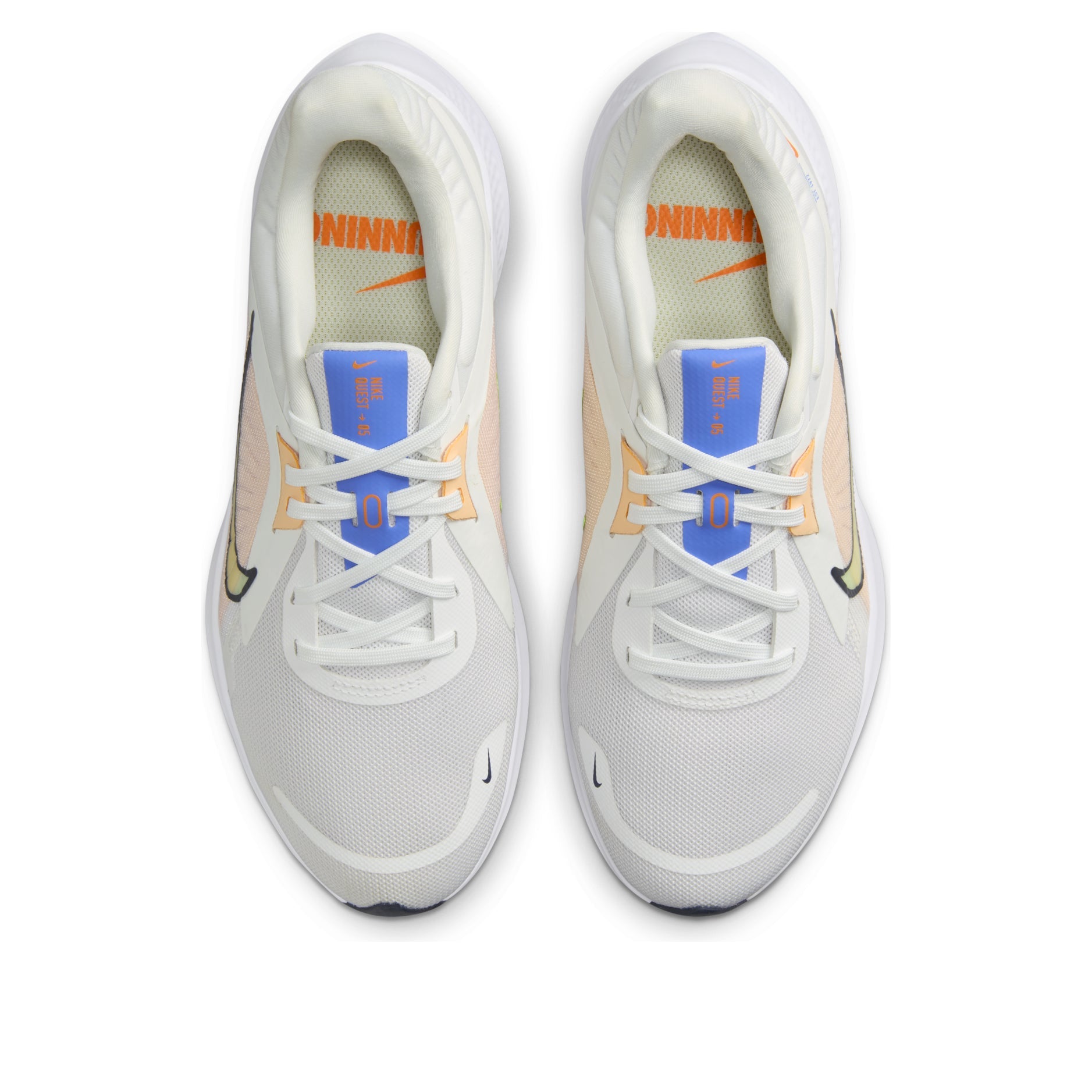 (WMNS) Nike Quest 5 'White Orange Black' DD9291-103