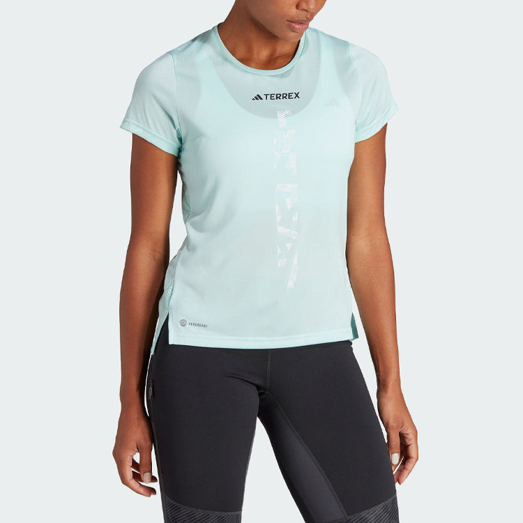 (WMNS) adidas Terrex Agravic Trail Running Tee 'Light Aqua' HZ6260
