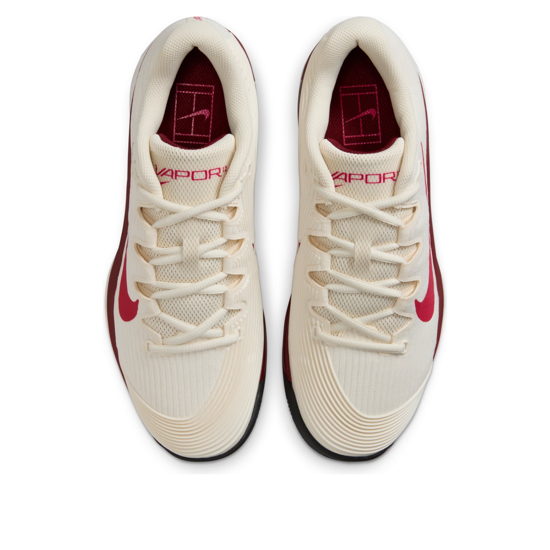 (WMNS) Nike Court Air Zoom Vapor 12 HC 'Pale Ivory Rush Pink Team Red' FV5554-104