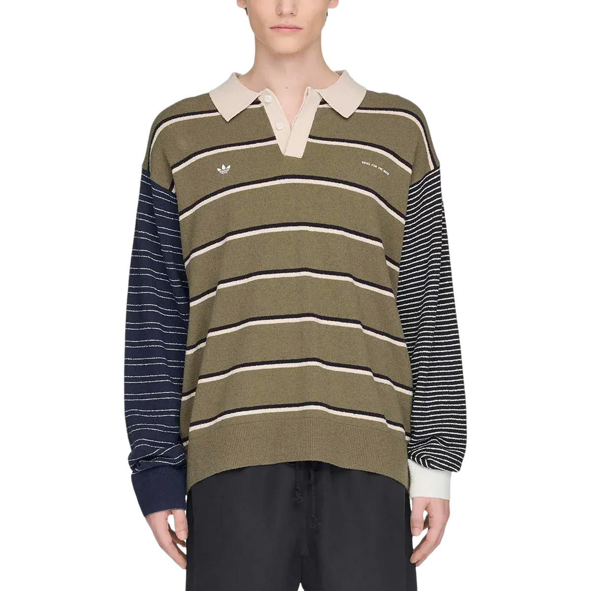 adidas x SFTM 007 Long-Sleeve T-Shirt Asia Sizing 'Olive Strata Alumina Black' KS1343