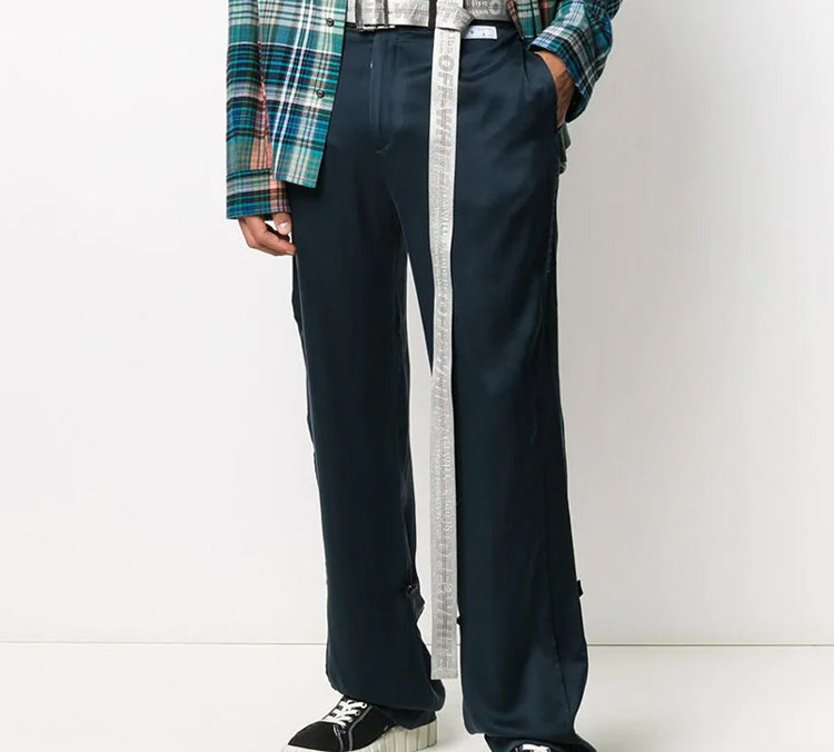 Off-White Elongated Straight-Leg Trousers OMCA135E20FAB0014500