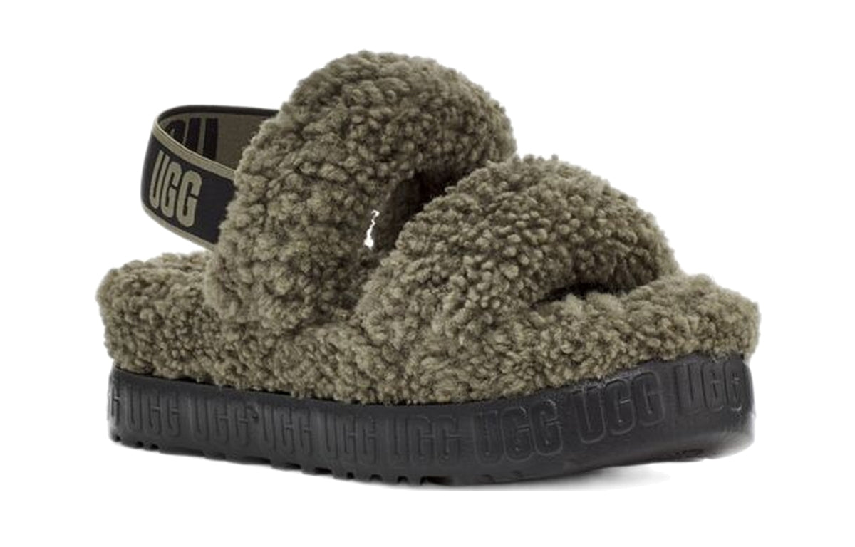 (WMNS) UGG Fluff 'Olive Green' 1120876-BTOL
