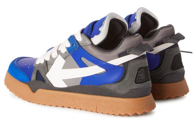 Off-White Sponge Mid-Top Sneakers 'Blue White Grey Tan' OMIA234F23LEA0026901