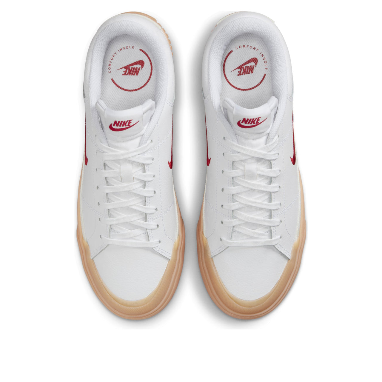 (WMNS) Nike Court Legacy Lift 'White Gum University Red' FV5526-103