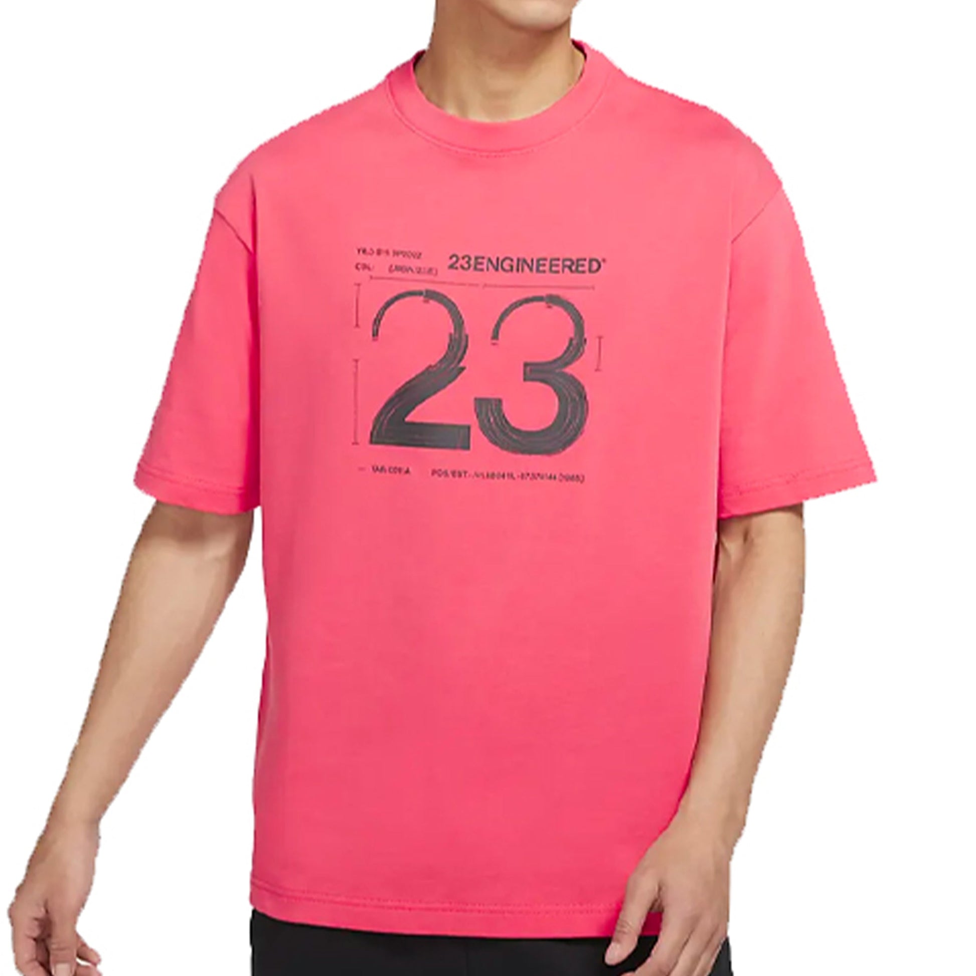 Men's Air Jordan SS22 23 ENGINEERED Printing Short Sleeve Light Red T-Shirt DH8914-648