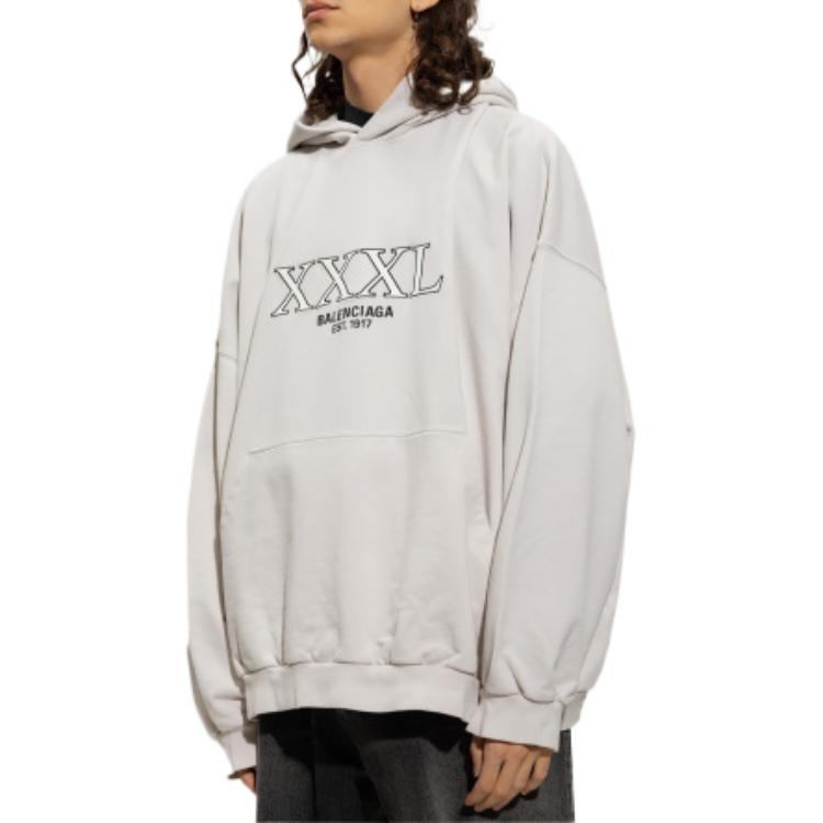 Balenciaga XXXL Oversized Popover Hoodie 'Off White' 713677TNVD99784