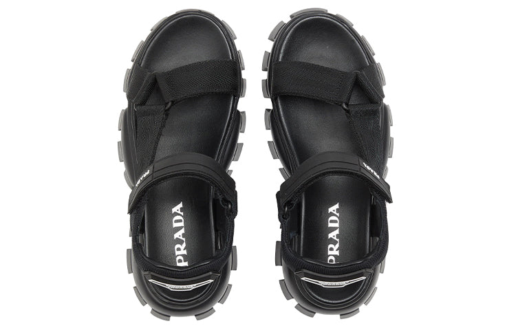(WMNS) PRADA Sporty Woven Nylon Tape Sandals 'Black' 1X037M_3L74_F0002_F_050