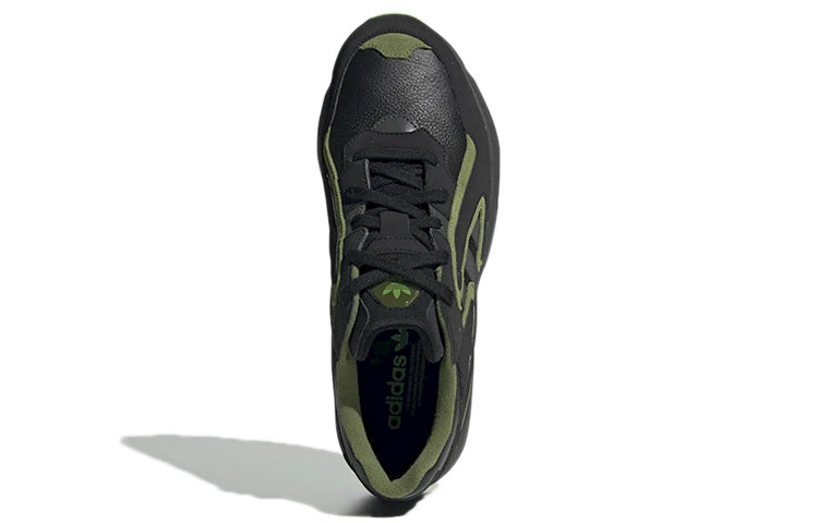 adidas originals Yung-96 Cozy Wear-Resistant Running Shoes Black Green Unisex 'Black Green' EF8973
