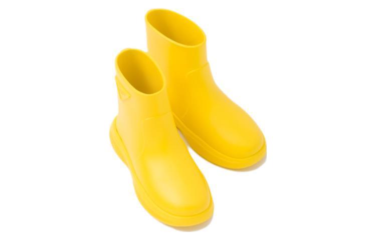 (WMNS) PRADA Triangle Logo Rain Boots 'Yellow' 1T859M_3LKD_F0377_F_025