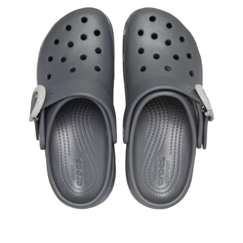 (WMNS) Crocs Classic Platform Dipped Buckle Clog 'Carbon' 213230-0YK