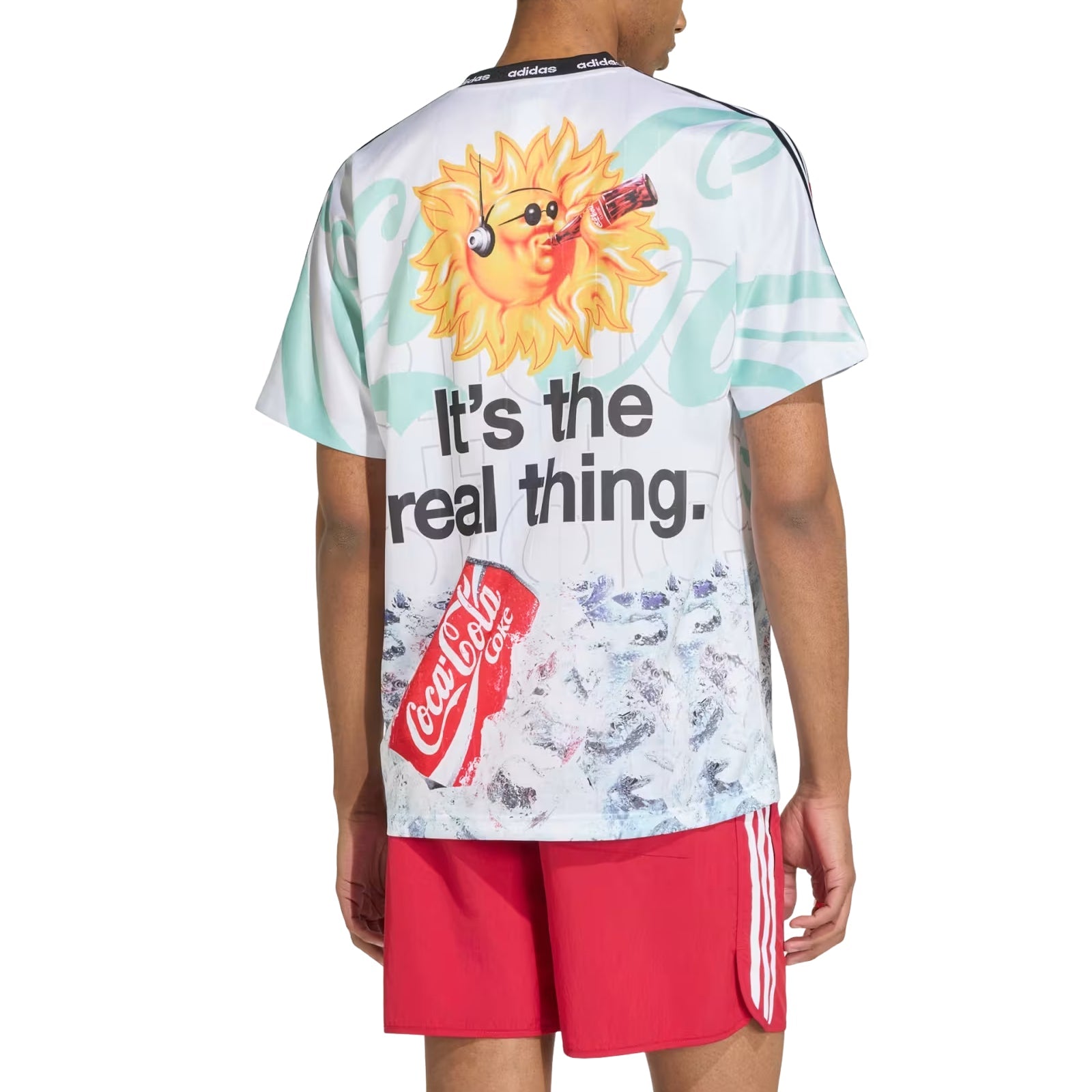 adidas x Coca-Cola Classic Sport Mash-Up Jersey Asia Sizing 'White Multicolor' KY2106