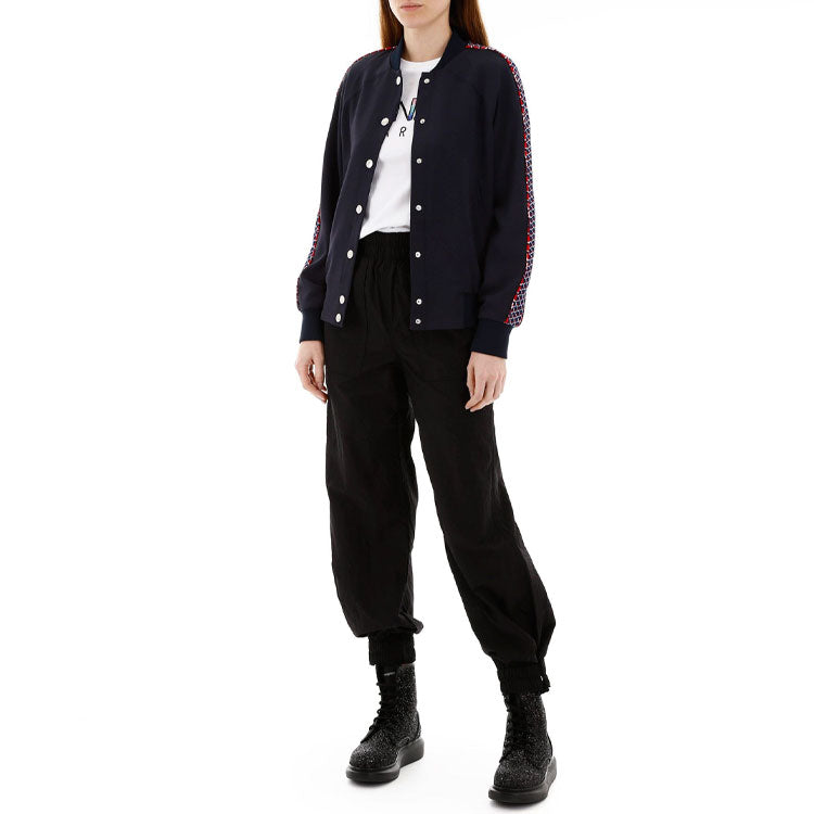 KENZO Back Tiger Head Embroidered Colorblock Jacket Navy Blue FA52BL0555AC-77
