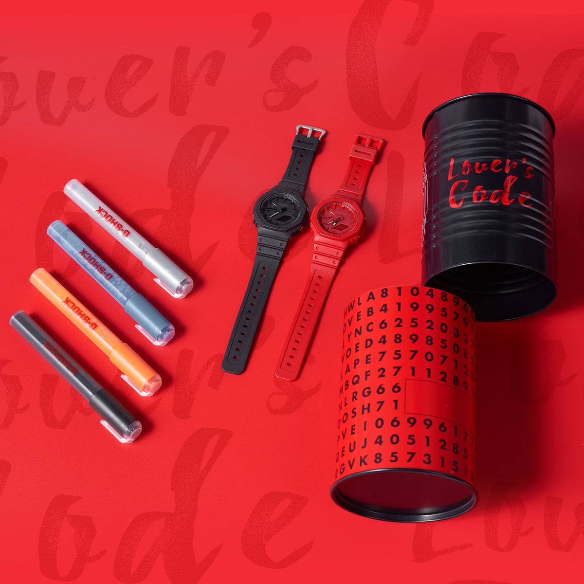 CASIO G-Shock Analog 'Black & Red' LOVERS-TOOLKIT