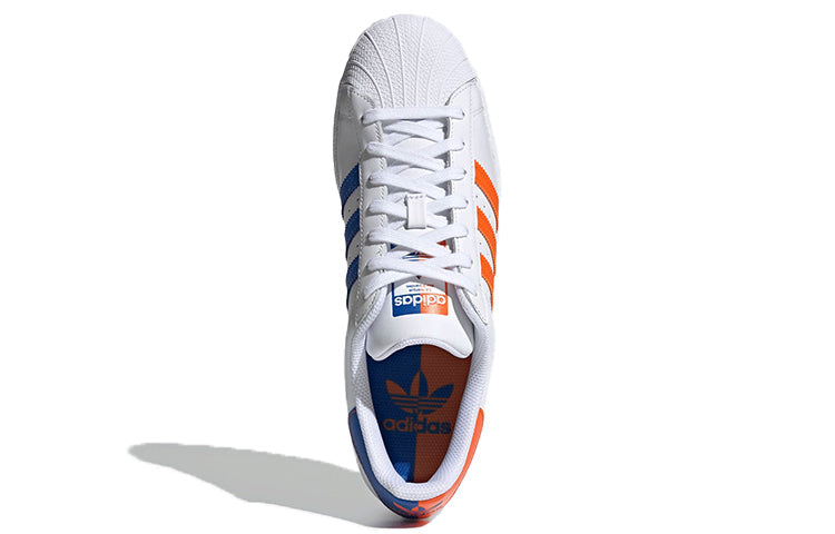 adidas Superstar Knicks Split 'White Orange' FX5526