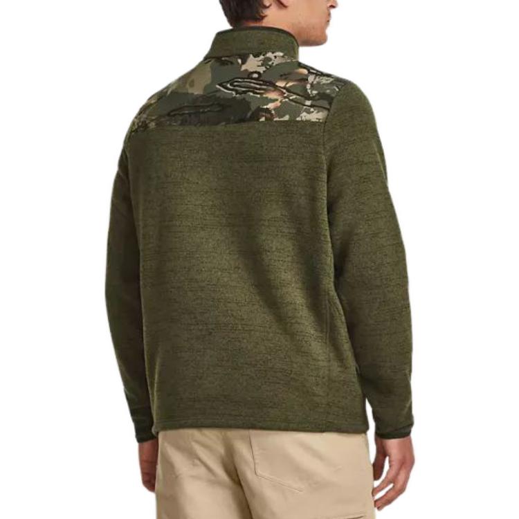 Under Armour Specialist Printed 1/4 Zip Pullover 'Green' 1382178-390