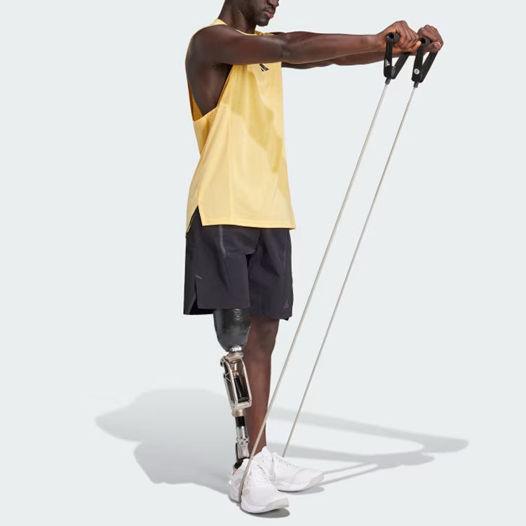 adidas Designed for Training Workout Tank Asia Sizing 'Yellow' IS3823
