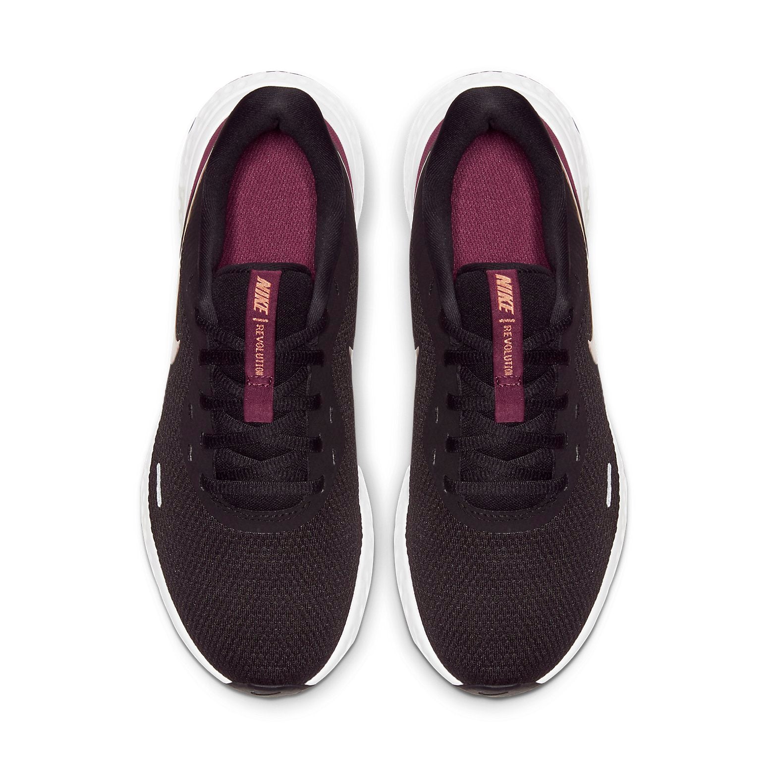 (WMNS) Nike Revolution 5 Black/Purple/Gold BQ3207-003