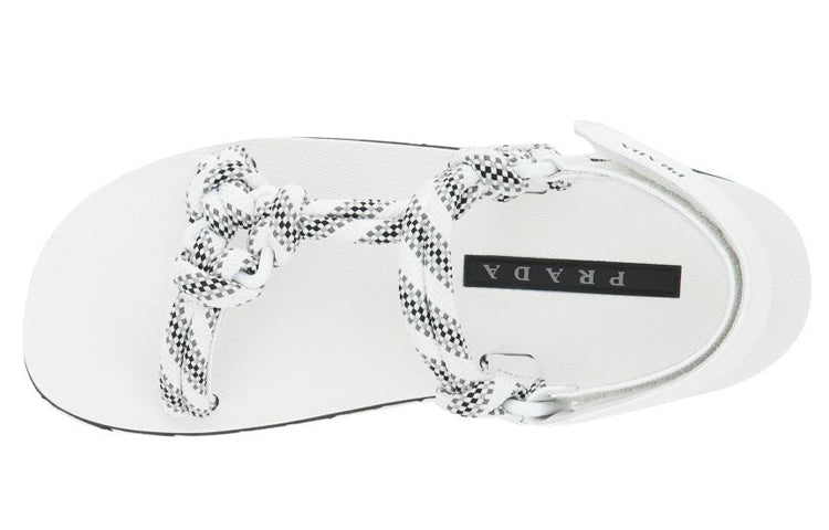 (WMNS) PRADA Knot Straps Flat Sandals 'White' 1X600M_3L74_F0009_F_040