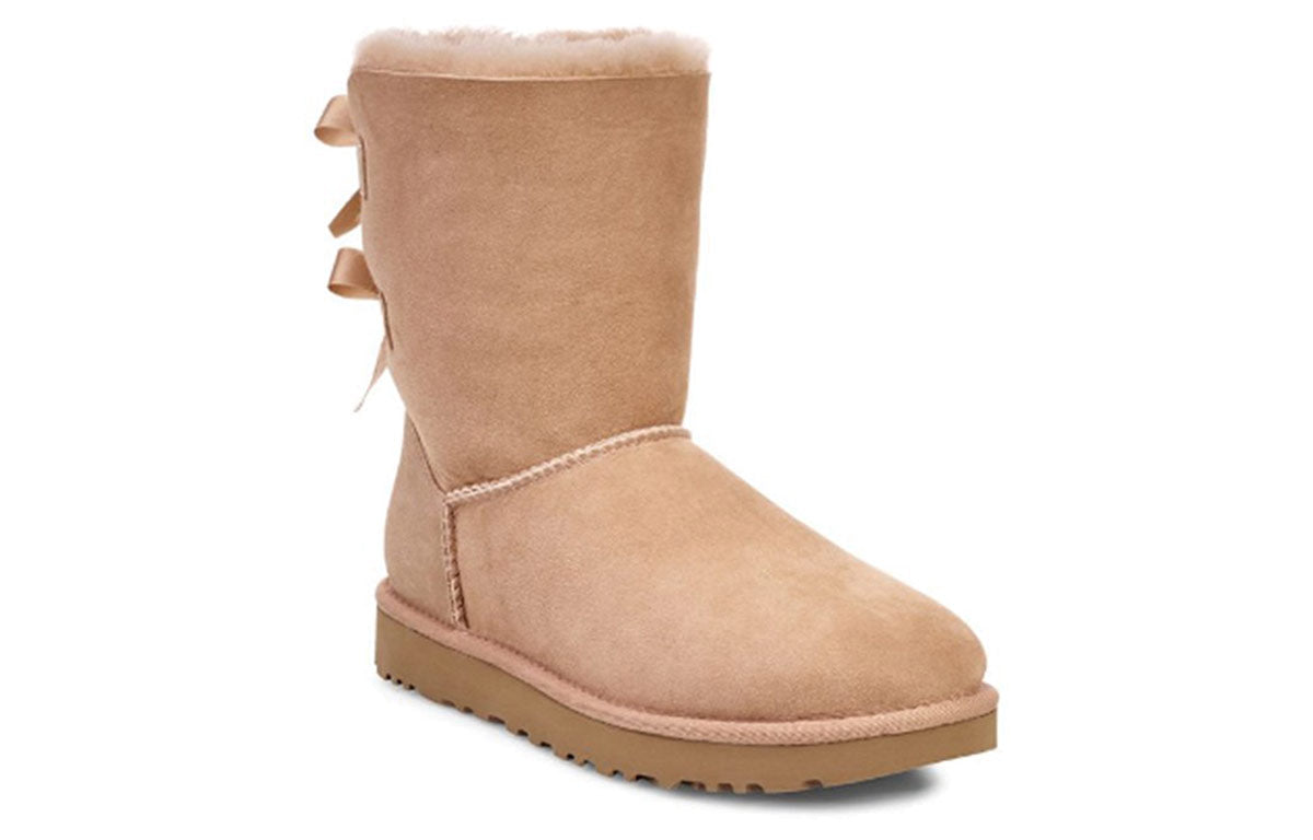 (WMNS) UGG Bailey Bow II 'Brown Yellow' 1016225-FAWN