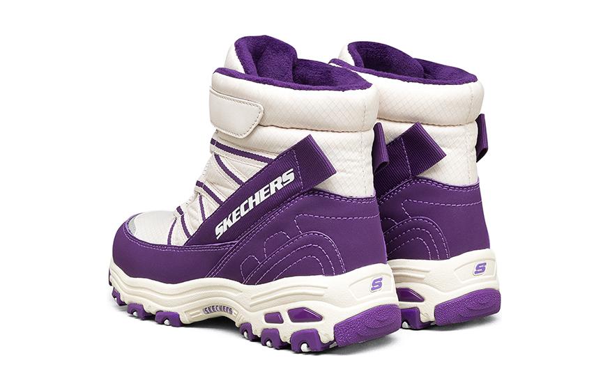 (GS) Skechers D'lites Boots 'White Purple' 664200L-NTPR