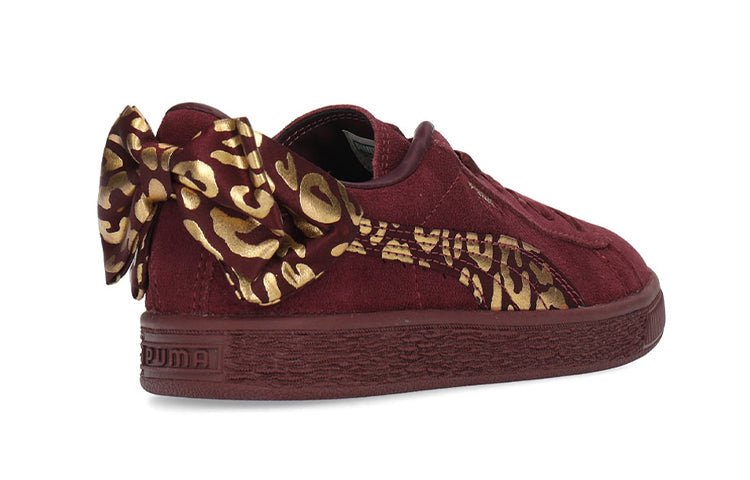 (PS) PUMA Suede Bow Athluxe Ac Ps Board Shoes Red 367628-01