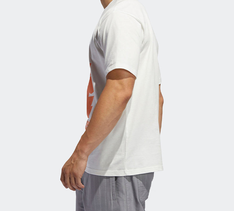 adidas originals Frsttee Logo Printing Short Sleeve White FM1433