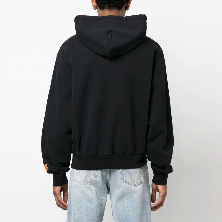HERON PRESTON Graphic Print Hoodie 'Black' HMBB024S23JER0051010