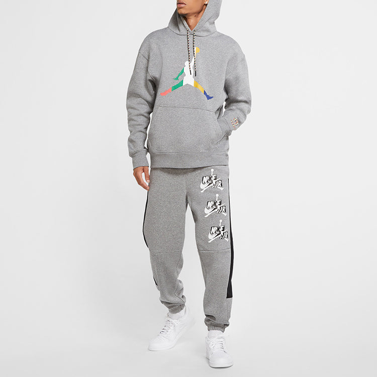 Air Jordan Sport DNA Large logo Printing Fleece Stay Warm Gray CK9573-091