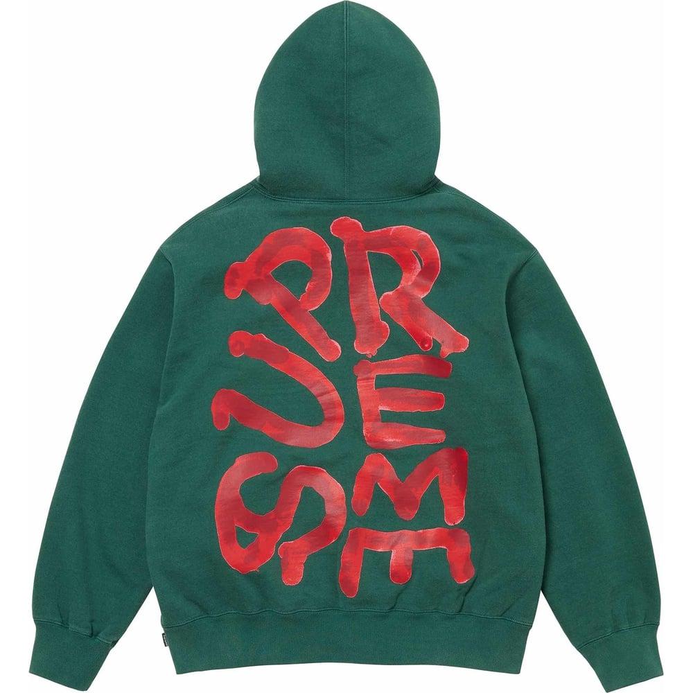 Supreme Paint Hooded Sweatshirt 'Green Red' SUP-SS24-213
